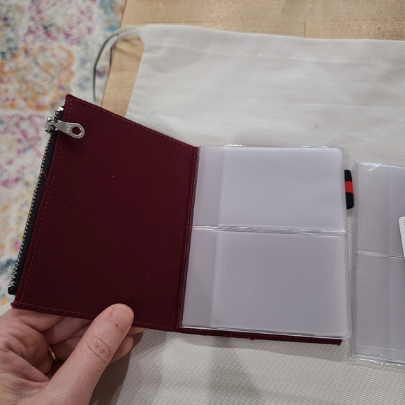 Passport Sized TN Wallet Insert For Travelers Notebook W Extra Card Holders - Picture 4 of 6